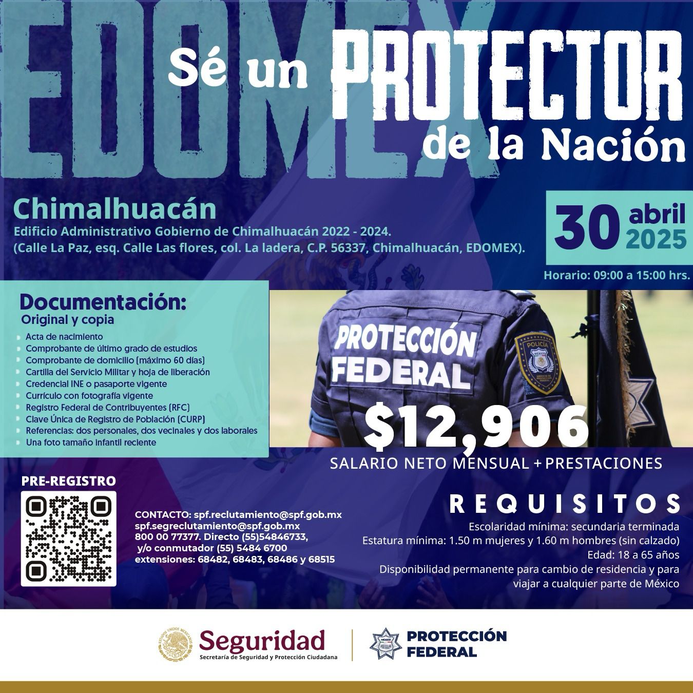 Servicio de Protección Federal ofrece empleo abril 2025