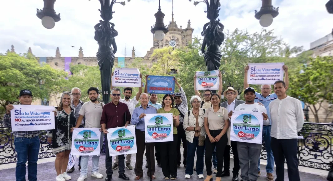 Frente de Pueblos exige frenar daños por acueducto en Chapala
