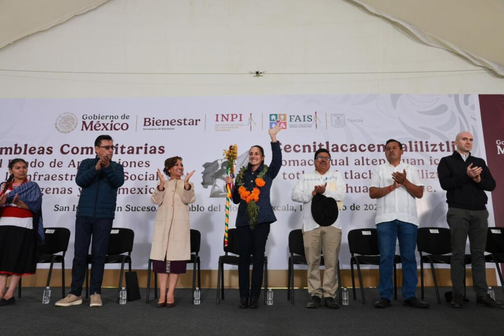 Sheinbaum entrega recursos directos a 38 pueblos indígenas en Tlaxcala