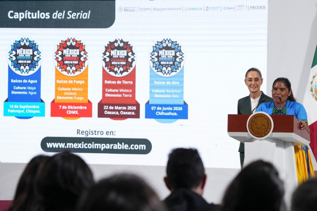 Claudia Sheinbaum presenta México imparable, serial de carreras con atletas indígenas