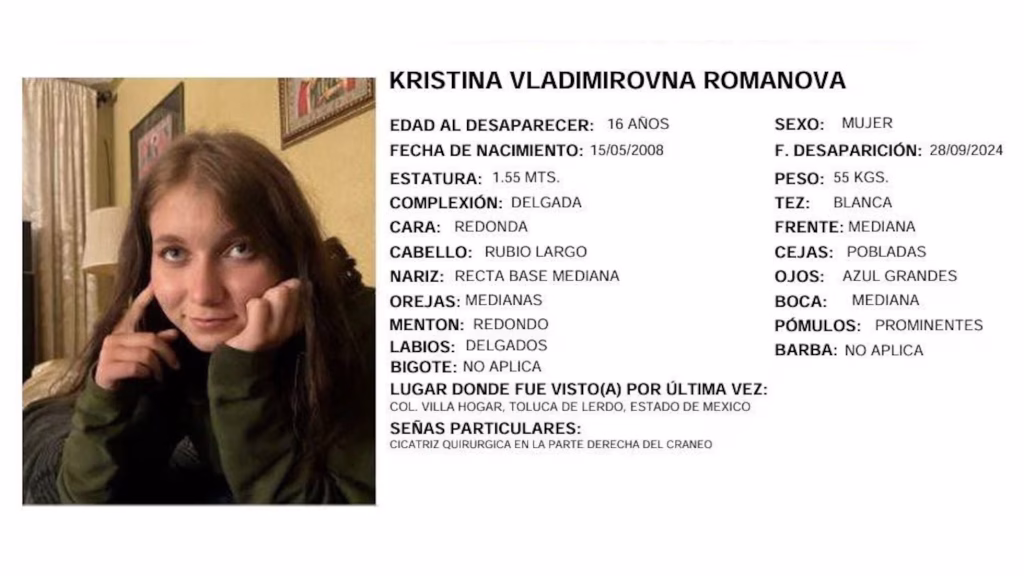 Rusia reclama a México por caso Kristina Romanova