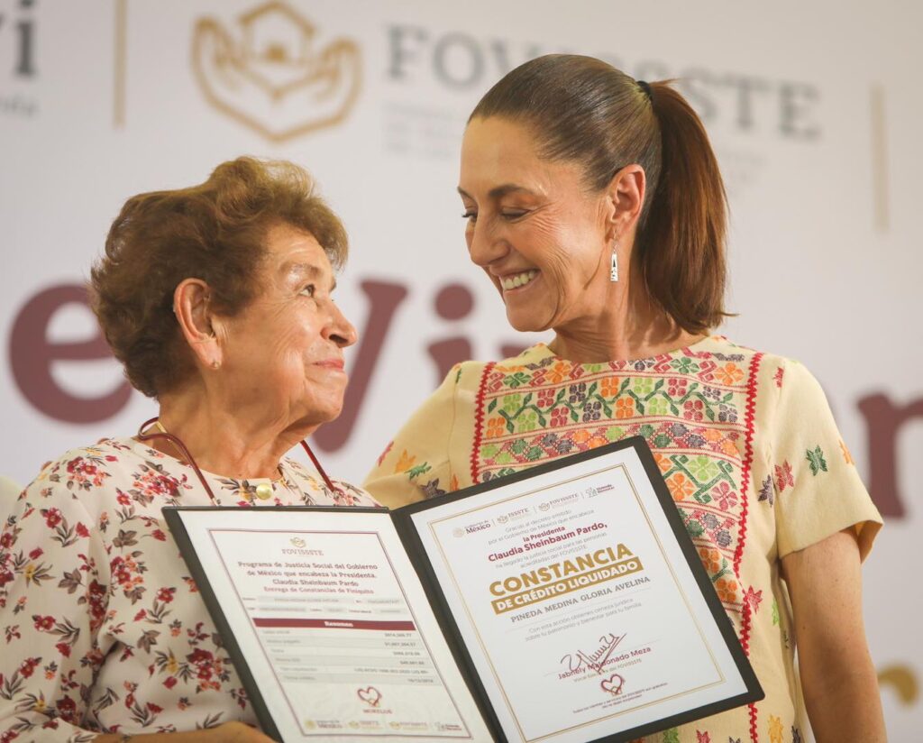 Sheinbaum condona créditos del Fovissste en Morelos