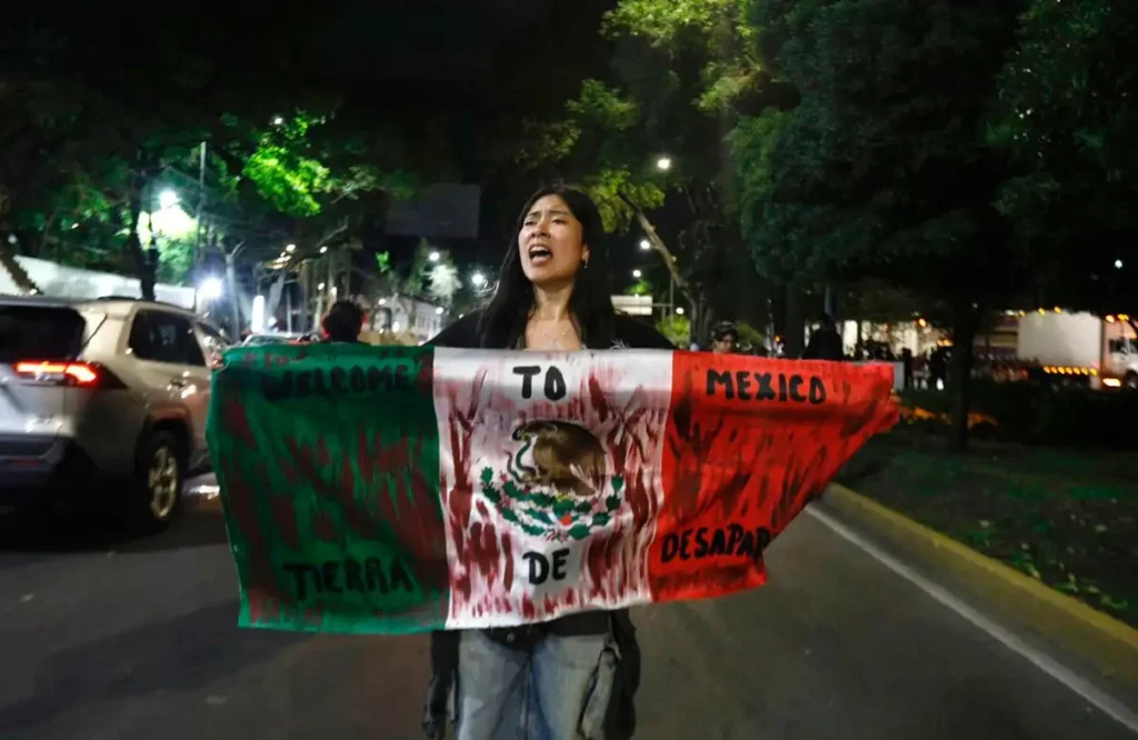 Madres buscadoras protestan previo al Mundial 2026
