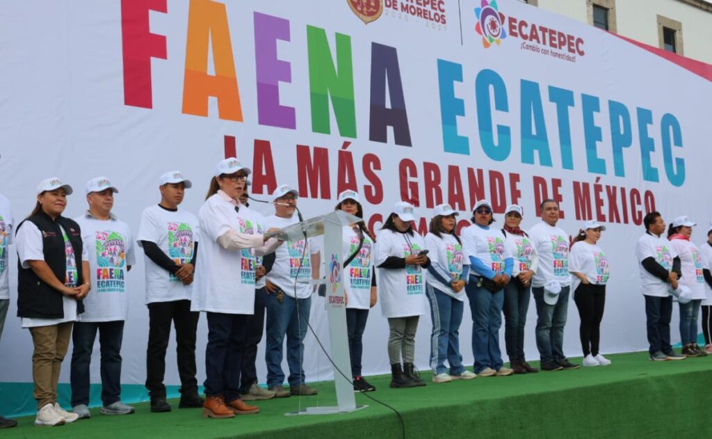 Más de 50 mil personas participan en faena en Ecatepec