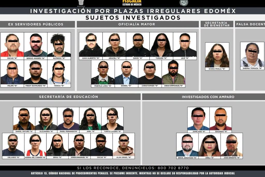 Fiscalía del EdoMéx revela red de "aviadores"